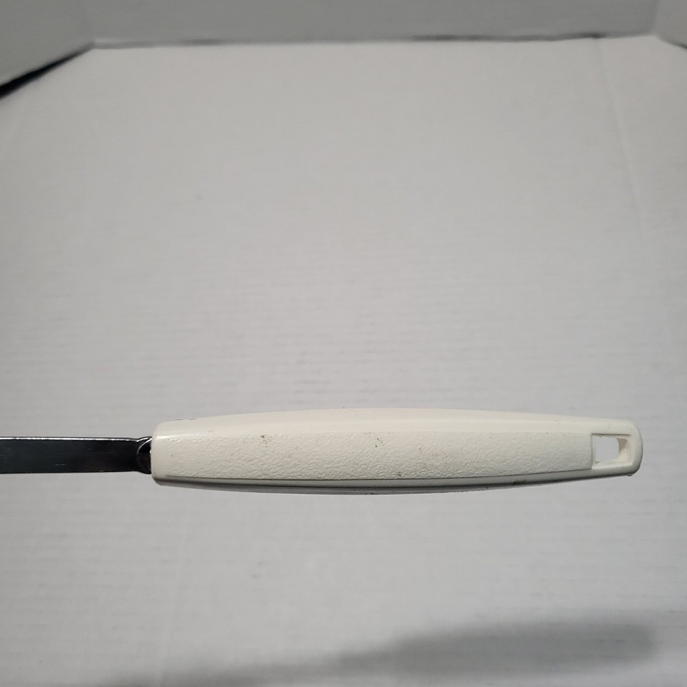 Vintage Ekco Meat Fork White Green Plastic Handle Kitchen Utensil - Picture 7 of 7